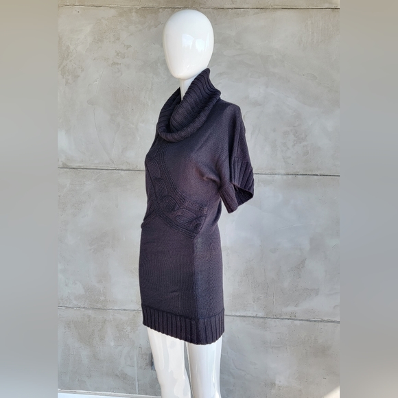 NWOT Bebe Oversize Cowl Neck Short Sleeve Sweater Dress Tunic Sz S - Picture 7 of 12